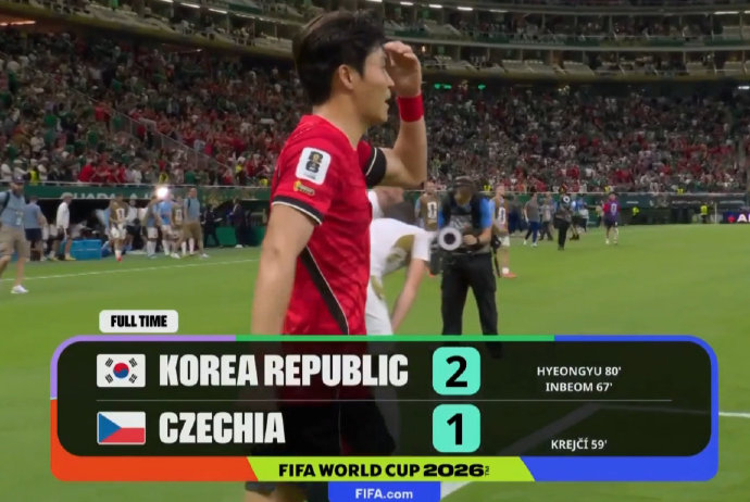 韩国2-1逆转捷克:62%控球+15次射门,手段流碾压高空流 韩国2-1逆转捷克:62%控球+15次射门,手段流碾压高空流